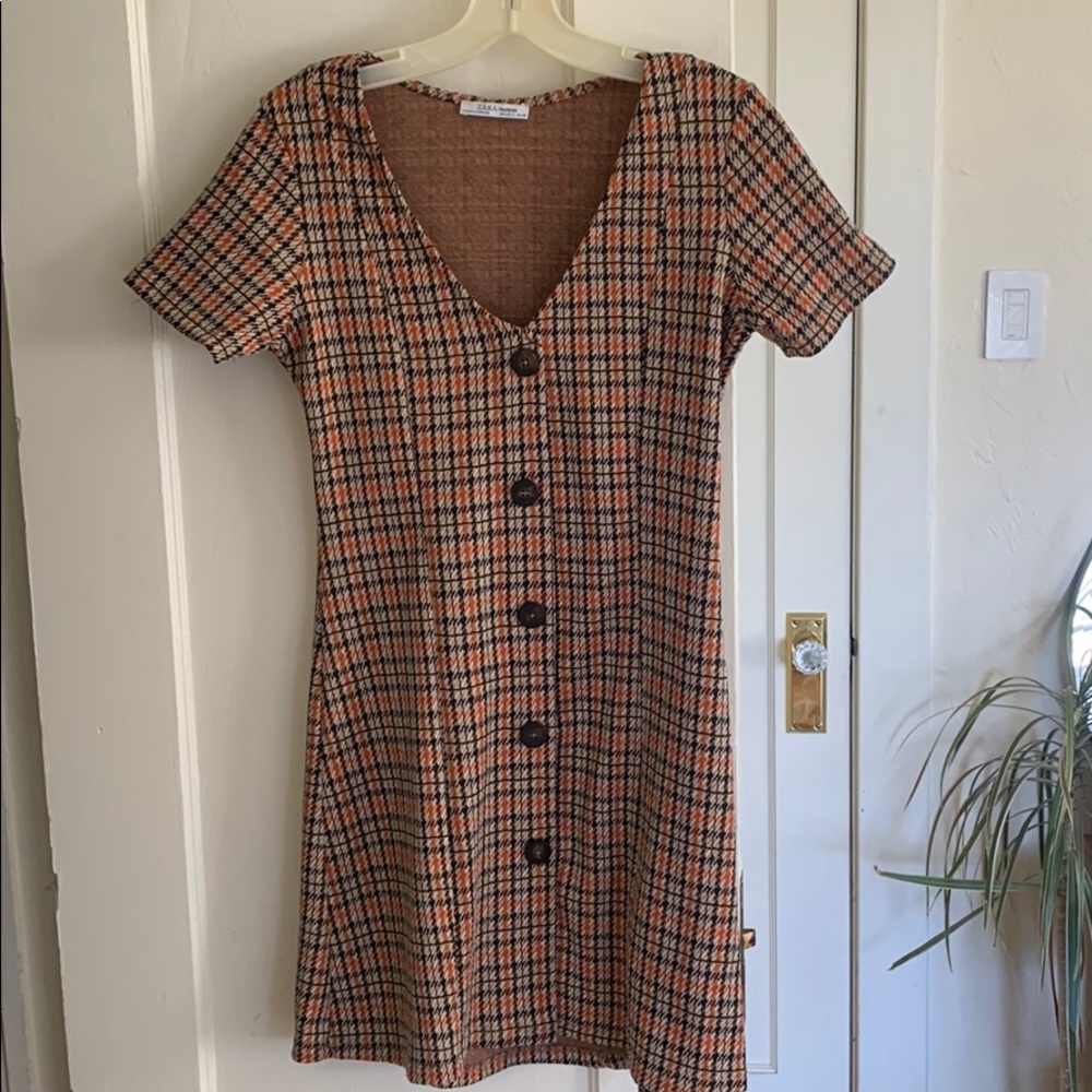 Zara mini short sleeved dress